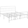 Yaheetech Iron Platform Bed Frame with High Headboard and Footboard - 2 of 4