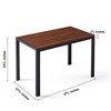 Vynxaria Creative Design Rectangular Dining Table, Veneered MDF Wood Structure, Walnut Finish, Stylish for Home Dining Spaces - 3 of 4