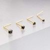Jewelry Avalanche Black Moissanite 22G 14K Gold L-shape Nose Stud - 3 of 4