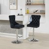 INFURNIC Counter and Bar Stools Swivel Velvet Bar Stool with Adjustable Height for Kitchen and Home Bar, Black, 20.4"*17.5"*49.9" - 3 of 4