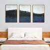HomeRoots Set Of Three Sapphire Abstract Gold Floater Frame Wall Art - 2 of 4