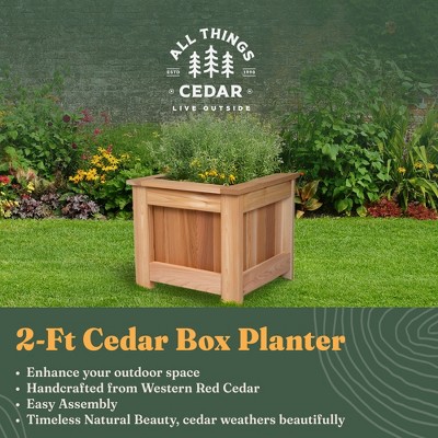 Western Red Cedar Rot-Resistant Outdoor Box Planter