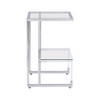 NicBex Modern 17.7" Rectangle Coffee Table with 2 Tier Storage, Acrylic Frame and Glass Top for Living Room - 4 of 4