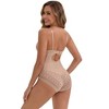 INSPIRE CHIC Women's Lace Sheer Mesh with Padded Body Shaper Back Hook Closure Adjustable Spaghetti Straps Tummy Control Leotard - 2 of 4