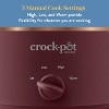 Crock-Pot 4.5qt Slow Cooker Lambrusco Red: Ceramic Stoneware Pot, 3 Settings, Dishwasher-Safe, Tempered Glass Lid - 3 of 4