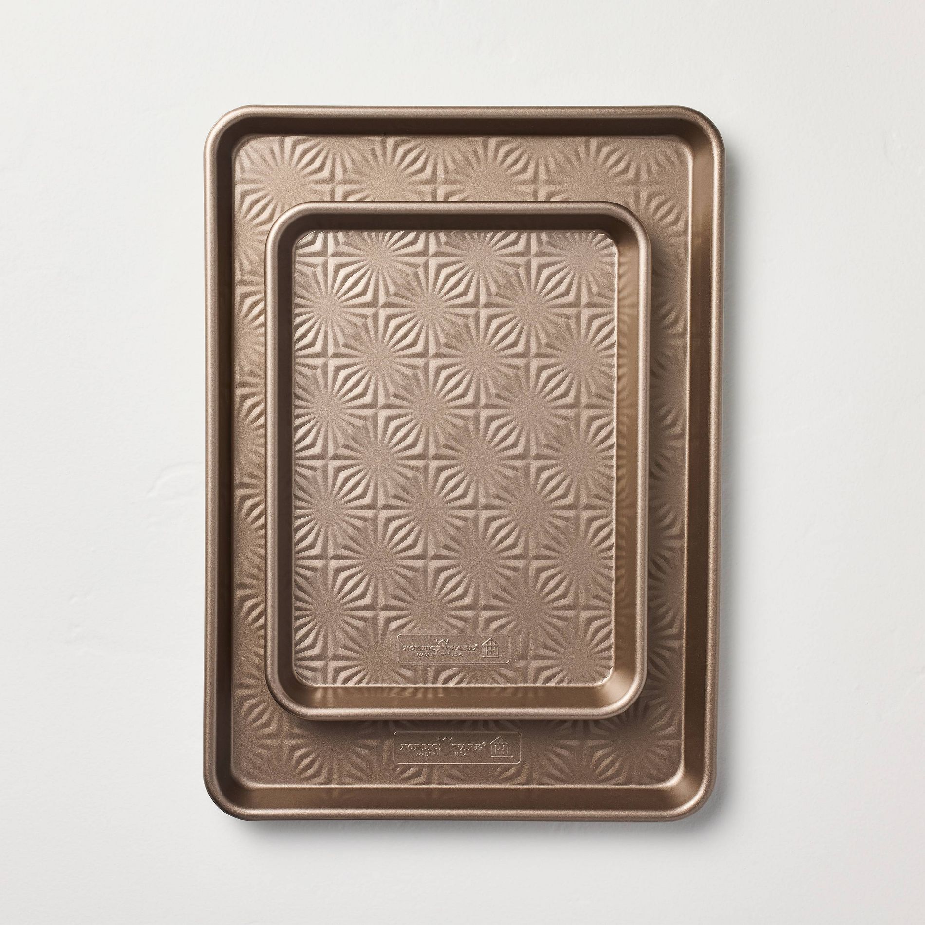 Set of 2 Non-Stick Vintage Starburst Embossed Baking Sheet Set - Hearth & Hand™ with Magnolia