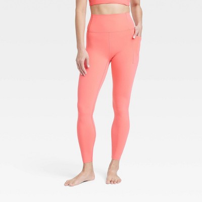 Women's Everyday Soft Ultra High-Rise Pocketed Leggings - All In Motion™ Coral Red XS