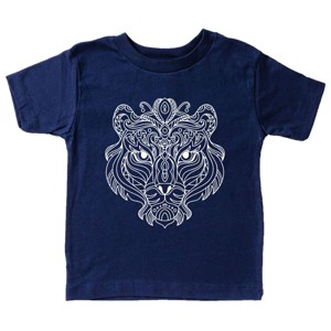 Tiger Face Mandala - Toddler Short Sleeve Graphic T-Shirt - 1 of 4