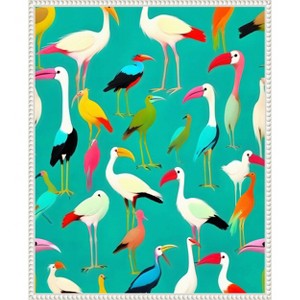 Amanti Art The Dance of Bird Colors by Uma Gokhale Framed Canvas Wall Art - 1 of 4