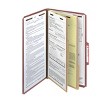 Smead 100% Recycled Pressboard Classification File Folder, 2 Dividers, 2" Expansion, Legal Size, Red, 10 per Box (19023) - 4 of 4
