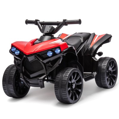 Kids 6V Electric ATV 4 Wheeler – Ride-On Quad with LED Lights, Music Player, Foot Pedal & Durable Wheels