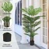 Wooakway 51"H Artificial Palm Tree Faux Decorative Plant in Nursery Pot for Indoor Outdoor Décor - 3 of 4