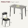 Dining Table Set for 4, Rectangular Kitchen Table and Dinette Accent Set with 4 Upholstered Chairs - 3 of 4