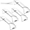 Adjustable Magnetic Air Deflector for Sidewall and Ceiling Registers and Vents, 4 Pack - 4 of 4