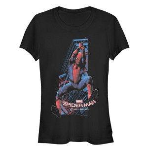 Juniors Womens Marvel Spider-Man: Homecoming Swing T-Shirt - 1 of 3