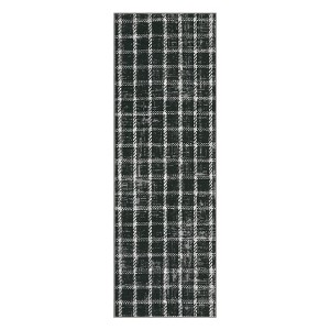 Indoor Modern Washable Living Room Rugs, Ultra Thin Soft Non Slip Geometric Checkered Throw Carpet for Bedroom Dining Room - 1 of 4