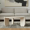 HomeRoots 30" Natural Genuine Marble and Marble Round Coffee Table - 2 of 4