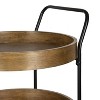 Kate and Laurel Lloyd Round Metal Bar Cart, 18x18x31.5, Rustic Brown and Black - 3 of 4