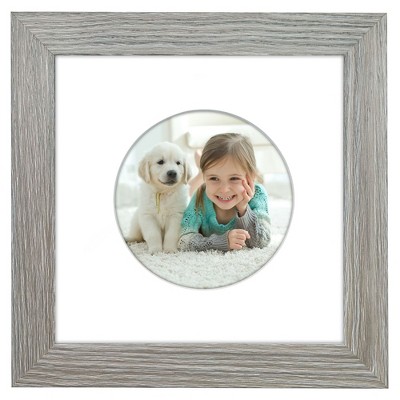 Americanflat 6" x 6" Picture Frame with Mat - Round & Heart Designs - Stylish Decor for Living Rooms, Dorms, Offices & More