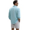 Coolmee Men's Matching Set 2 Piece Outfits Fashion Button Down Long Sleeve Shirts and Shorts Work Vacation Outfits - 2 of 3