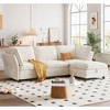 Modular Sectional Sofa, 97" L Shape 3 Seater Sofas with Ottoman and Pillows, Velvet Deep Seat Cloud Couch L-Shaped Sectional Couches for Living Room - 4 of 4
