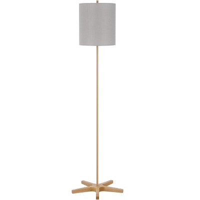 Cal Lighting 100W metal floor lamp with wooden base