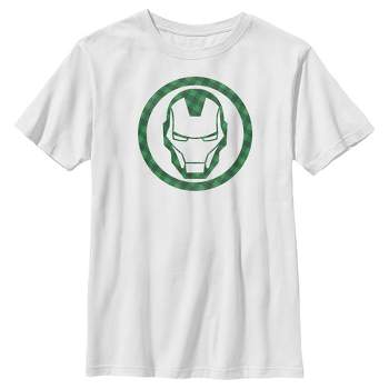 Boy's Marvel St. Patrick's Day Lucky Iron Man Mask T-Shirt
