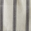 TAG Set of 2 Black Stone Wide Stripe and Check on Beige Background Cotton   Kitchen Dishtowels 26L x 18W in. - 2 of 3