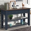 OUTSUPPLY Solid Pine Wood Console Table with 3 Drawers & 2 Shelves, Vintage Entryway Sofa Table - 4 of 4