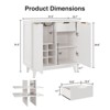 Vabches Coffee Bar Cabinet, Sideboard Buffet Cabinet with Removable Wine Rack, Liquor Cabinet - 2 of 4