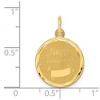 Black Bow Jewelry 14k Yellow Gold Happy Anniversary Circle Banner Charm or Pendant, 16mm - 4 of 4
