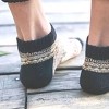 Warm Woolen Block Knitting Ankle Socks - Women's Sizes, Adult Medium from the Sock Panda - 2 of 3