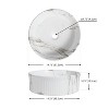 JONATHAN Y Element 14.75 in. W x 14.75 in. D Modern Designer Round Fluted Ceramic Bathroom Vessel Sink - 4 of 4