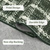 Area Rugs Washable Non Slip Low Pile Carpet Geometric Checkered Print Rug for Bedroom Living Room - 3 of 4