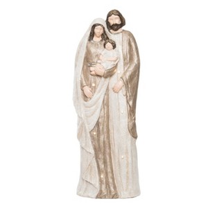 Transpac Resin Light Up Holy Family Figurine Multicolored Decorative Object for Christmas Tabletop Battery Operated Prelit Indoor Use Gift Giving and - 1 of 4