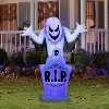 Gemmy Halloween Inflatable Ghost and Tombstone with Flickering Black Lights, 5 ft Tall, Multi - 2 of 4