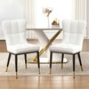 Bekrvio High-Back Faux Leather Dining Chairs Set of 2 - Modern Sturdy, Upholstered with Deep Sponge Seat, Metal Legs for Kitchen/Dining/Living Room - 2 of 4