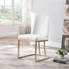 Coolbibila Dining Chairs Set Of 2,Mid Century Modern Velvet Upolstered Side Chairs,Armless Upholstered Dining Chair With Metal Legs - 3 of 4