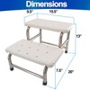 5 Star Super Deals Medical Stepping Foot Stool w/ 2 Stairs -  Non Slip Grip & Drainage Holes - Supports 450lbs For Bathtub, Shower, Kitchen, Bedroom - 4 of 4