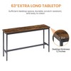 4 Piece Counter Height Long Dining Table Set , Dining Table Set With 3 PU Upholstered Bar Stools High-Top Table Stools Set For Living Room - 4 of 4