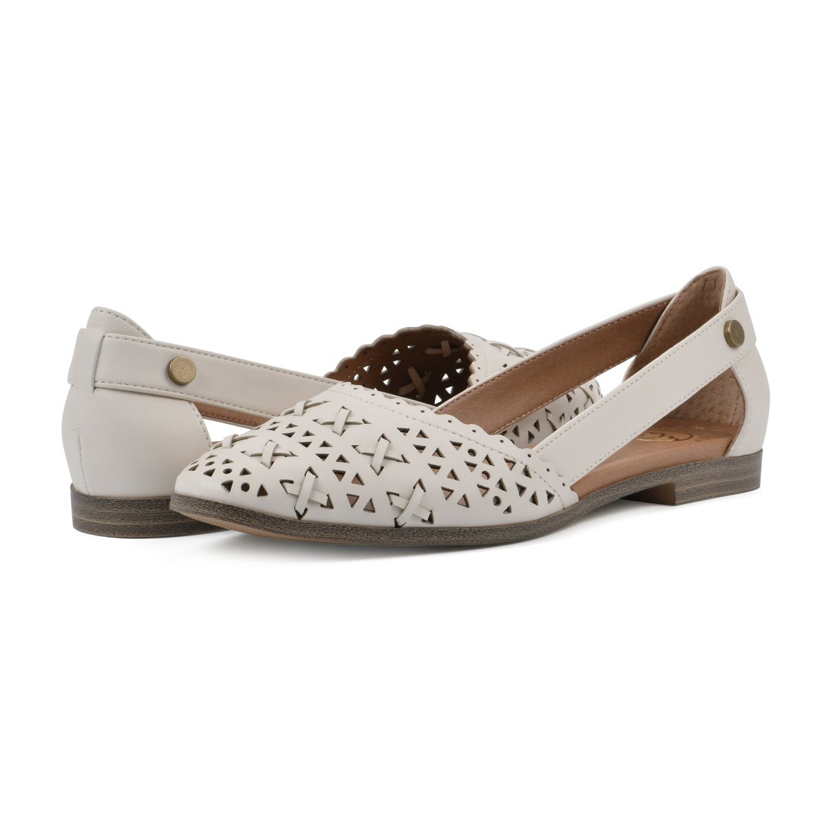 Обувь White Mountain Women's Nobler Pointed-toe Flat, Eggshell Smooth, 9 — фото 7