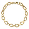 Black Bow Jewelry 14k Yellow Gold Italian 8mm Polished Textured Chain Bracelet, 7.5 Inch - 4 of 4
