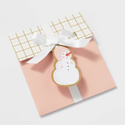 Pink Snowman Present Pull Up Gift Card Holder - Wondershop™