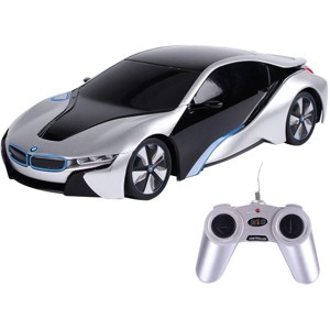JuzToys Remote Control Car, 1:24 RC Car BMW i8 Concept RC Car Sports Car (Silver) - 1 of 4