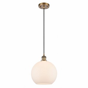 Athens - 1 Light Cord Hung Mini Pendant In Industrial Style-13 Inches Tall and 10 Inches Wide - 1 of 1