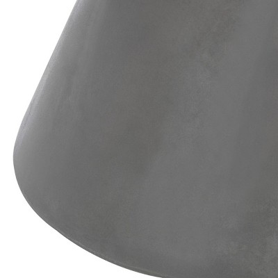 Athena Transitional Concrete Round Accent Table - Grays/Brown