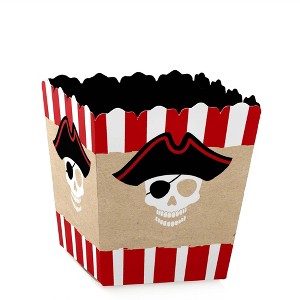 Big Dot of Happiness Beware of Pirates - Party Mini Favor Boxes - Pirate Baby Shower or Birthday Party Treat Candy Boxes - Set of 12 - 1 of 4