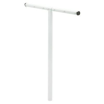Honey-Can-Do 7 Line T-Post Dryer Post: Heavy Duty Steel Clothes Drying Rack, White, 72" Height, 30 lb Capacity