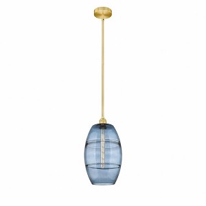 Vaz - 1 Light Stem Hung Mini Pendant In Industrial Style-18 Inches Tall and 10 Inches Wide - 1 of 1