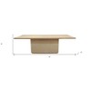 HomeRoots 96" Natural and Brown Solid Wood Pedestal Base Dining Table - 3 of 4